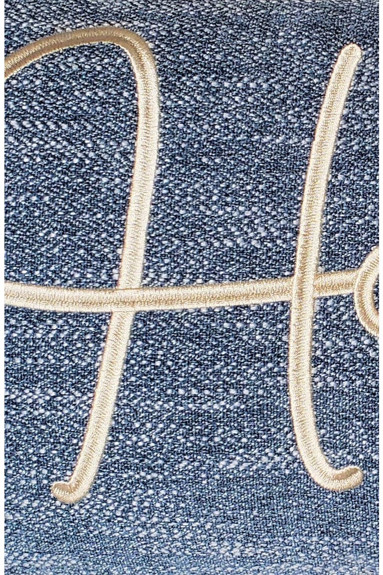 Sentiments Home Embroidered Accent Pillow, Alternate, color, INDIGO