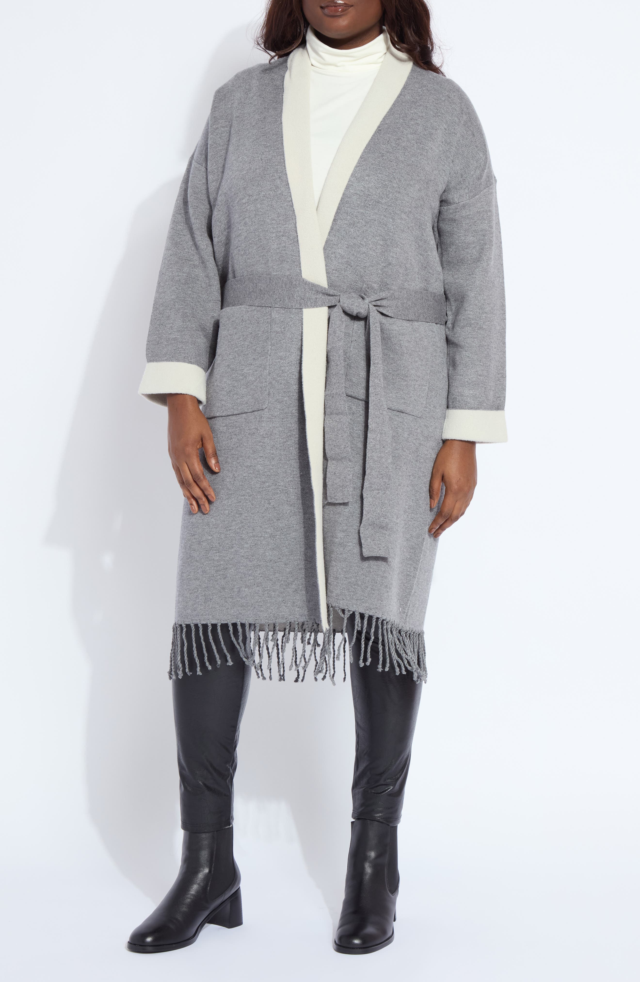 Juliette Fringed Sweater Coat