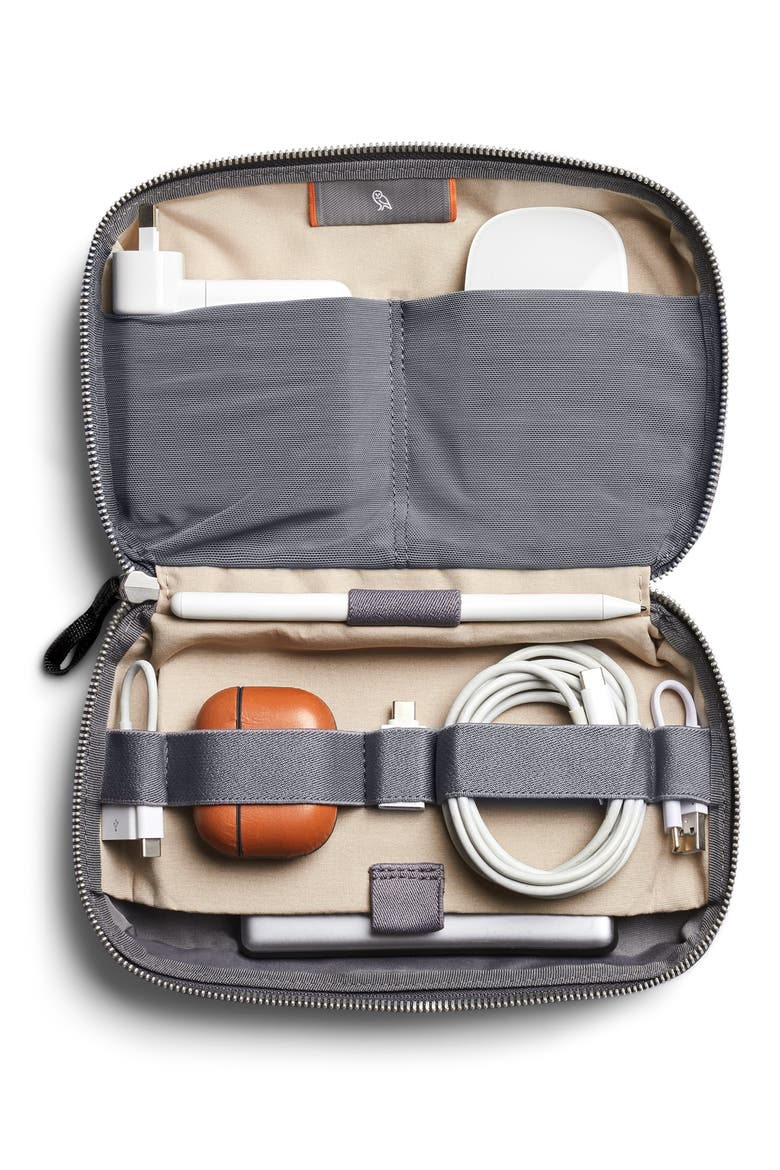 Water Resistant Recycled Polyester & Recycled Nylon Tech Case, Alternate, color, EUCALYPTUS