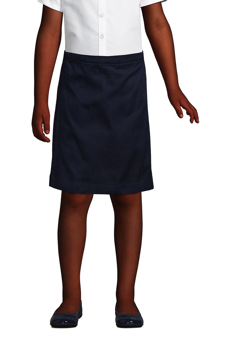 School Uniform Girls Slim Blend Chino Skort Top of Knee, Main, color, Classic Navy