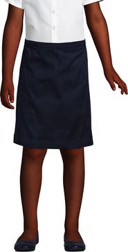 Lands' End School Uniform Girls Slim Blend Chino Skort Top of Knee