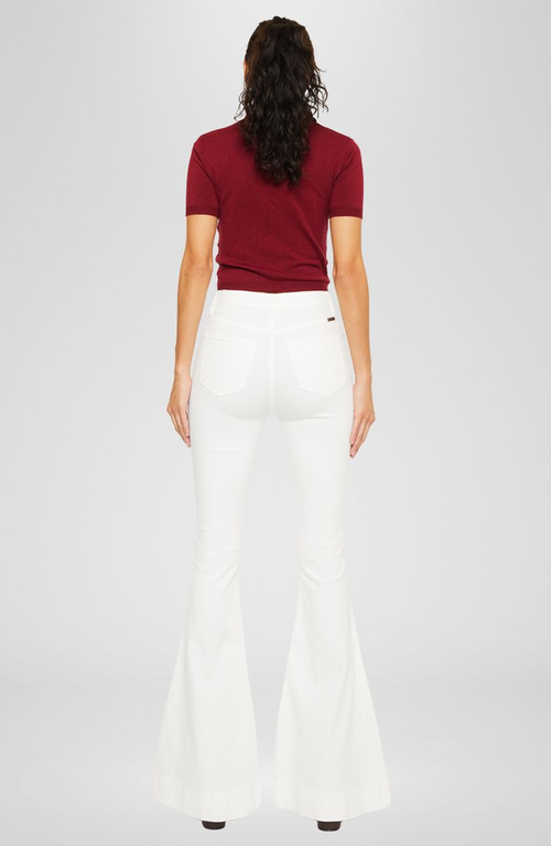 Kancan Braelynn Essentials High Rise Super Flare Jeans In White