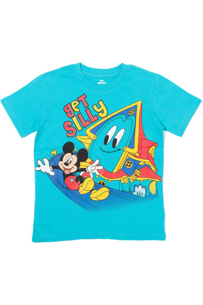 Mickey Mouse 3-Pack Short Sleeve T-Shirts, Alternate, color, Cyan Red White