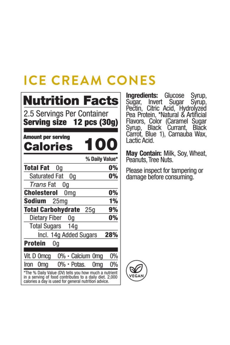 Charlie Brown Ice Cream Cone Gummies, Alternate, color, NO COLOR