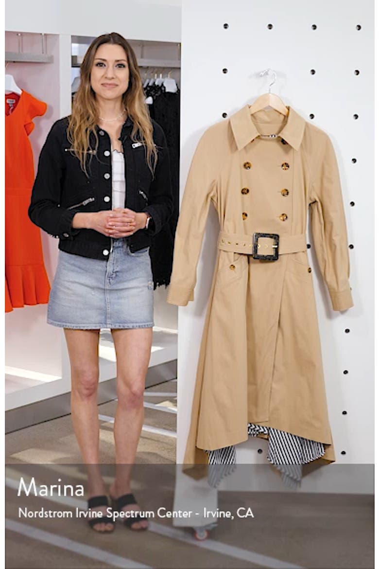 Tati Long Sleeve Midi Trench Dress video