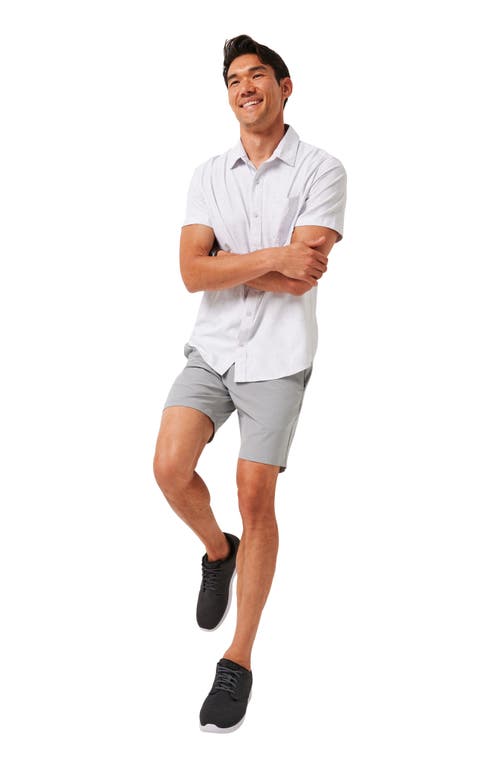 Travismathew Acropolis Short Sleeve Button-up Shirt In White