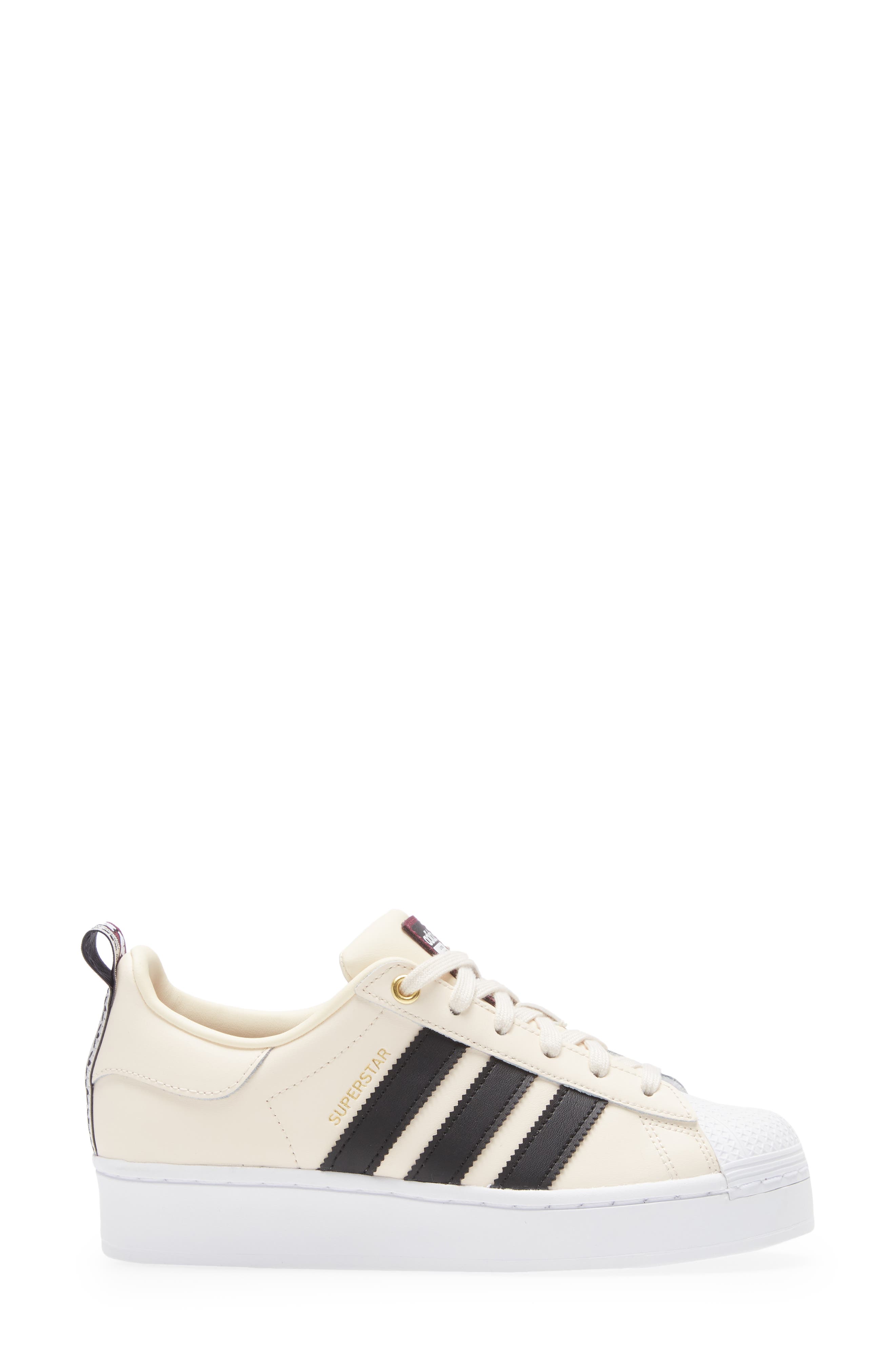 Superstar Bold Sneaker, Alternate, color, WONDER WHITE/ BLACK/ CRIMSON