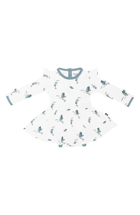 Blue Heron Long Sleeve Skirted Bodysuit (Baby)