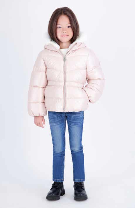 Kids' Hooded Cinch Waist Puffer Jacket