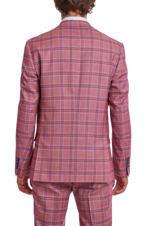 Paisley & Gray Ashton Slim Fit Plaid Sport Coat In Pink