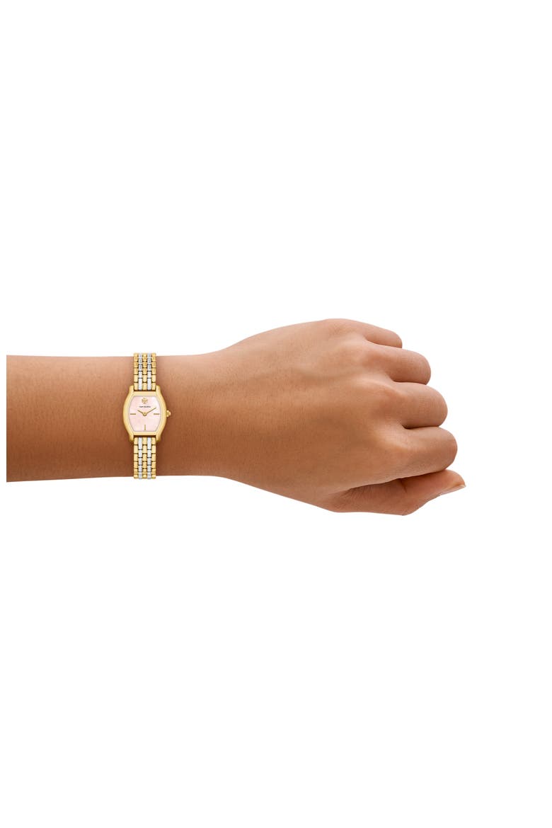 Eleanor Curve Mini Two Tone Bracelet Watch, Alternate, color, TWO TONE / PINK