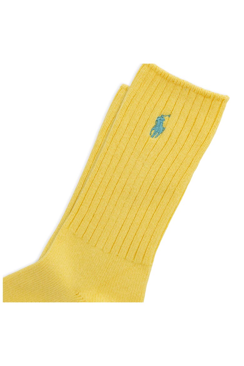 Basic Crew Socks, Alternate, color, SOFT YELLOW