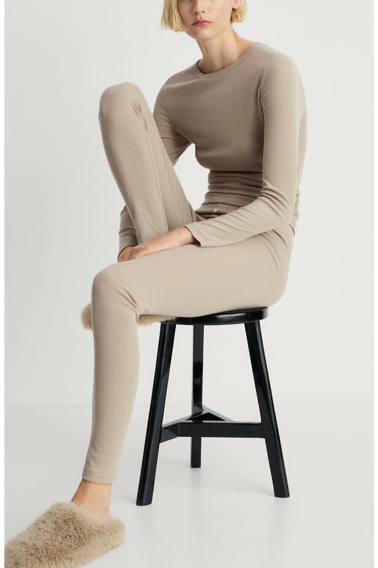 Rib Knit Pants, Alternate, color, PEACH