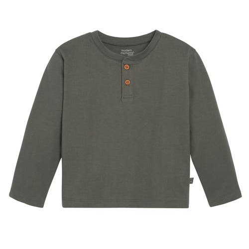 Modern Moments™ By Gerber Henley Shirt & Pant Set In Dark Green