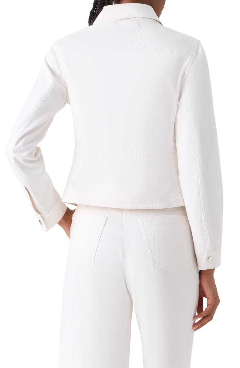 Akris Hugh Stretch Denim Cargo Jacket, Alternate, color, Ecru