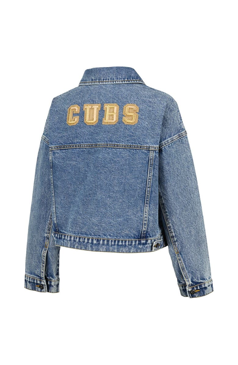 G-III 4HER BY CARL BANKS Women's G-III 4Her by Carl Banks Chicago Cubs Victory Oversized Button-Up Denim Jacket, Alternate, color, Denim
