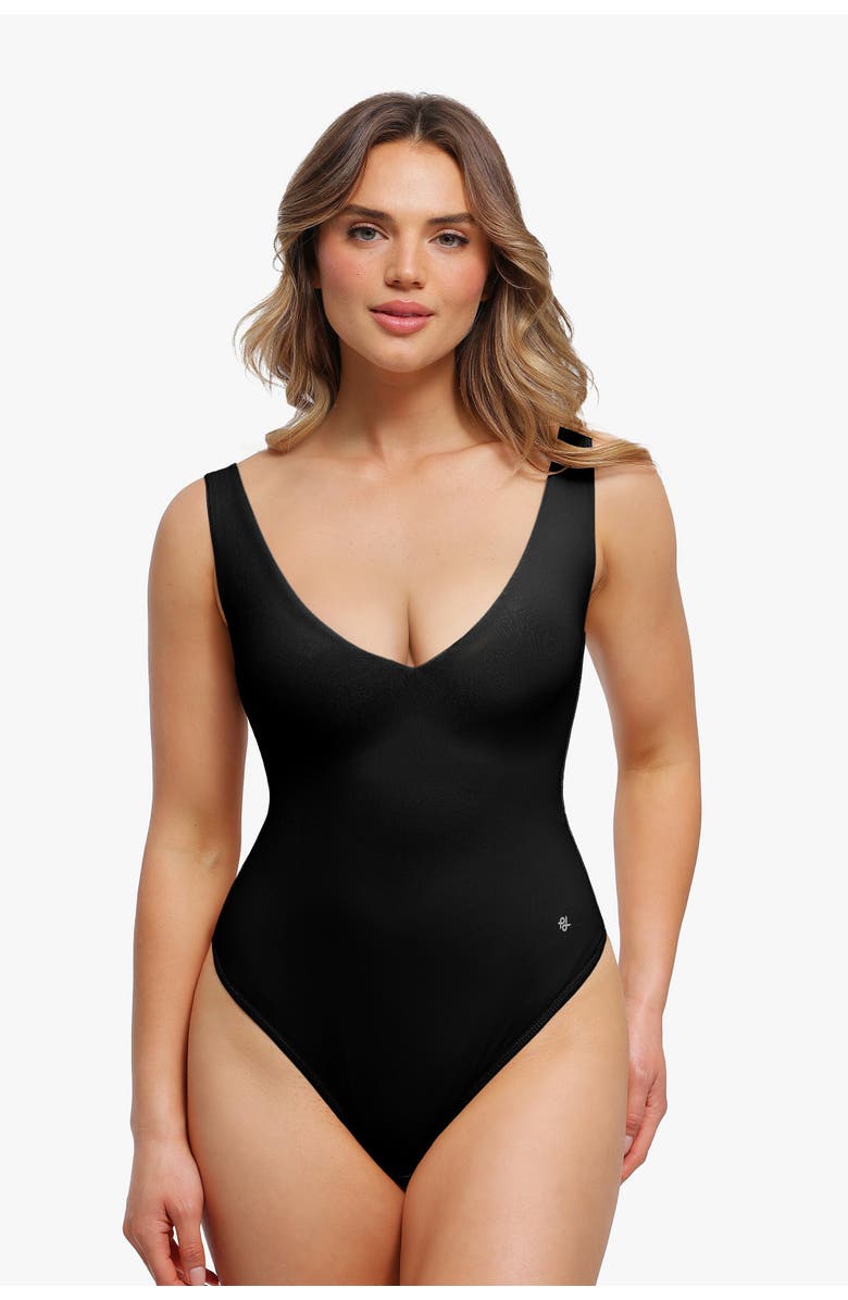 Popilush Elastic Cloud-Touch All-in-One Shaping Bodysuit, Main, color, Midnight Black