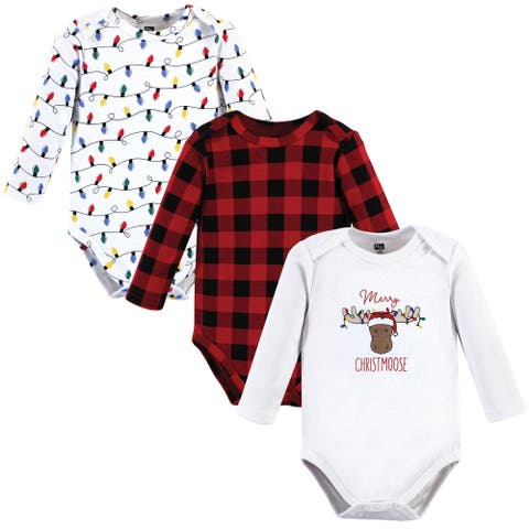 Essential Long-Sleeve Cotton Bodysuit Triple Set
