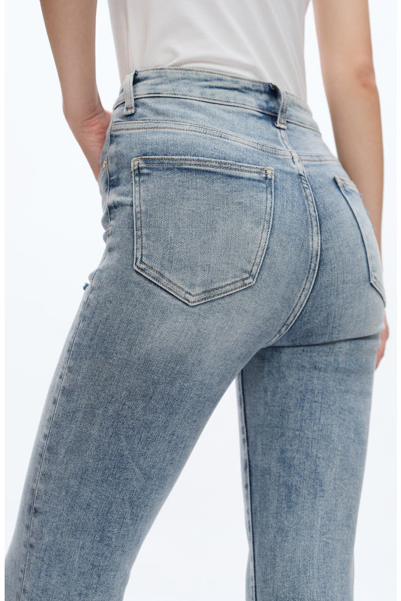 High Waist Flare Jeans, Alternate, color, ICE BLUE