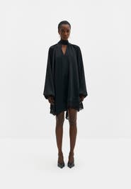 Malina Norea Lace Hem Satin Mini Dress