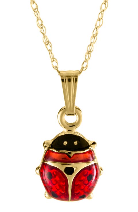 14K Gold Ladybug Necklace (Baby)