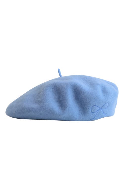 Lost Pattern Bon Chic Wool Blend Beret In Blue