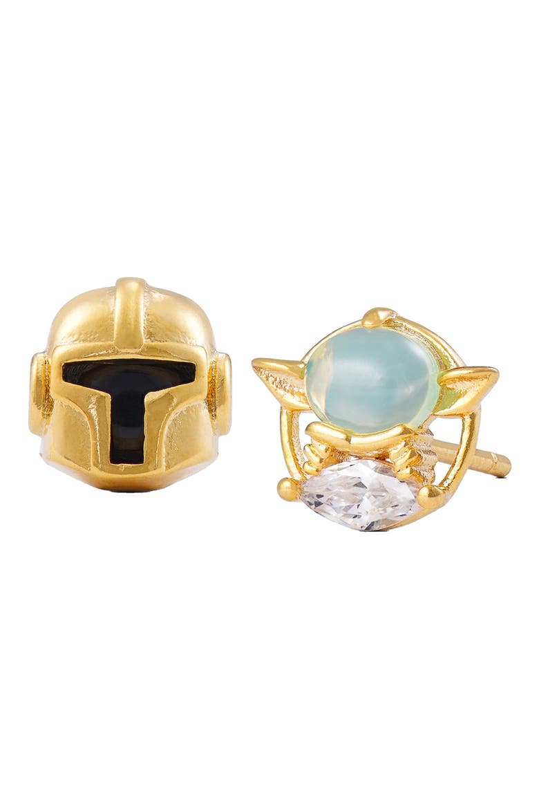 Star Wars™ The Mandalorian Earring Set, Main, color, GOLD