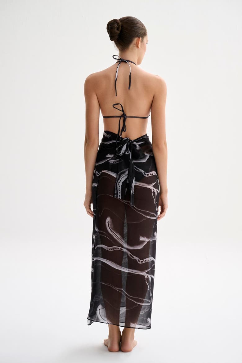Pareo Print Skirt, Alternate, color, Print Negro