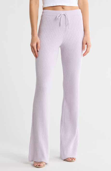 Good American Terry Rib Knit Wide Leg Pants