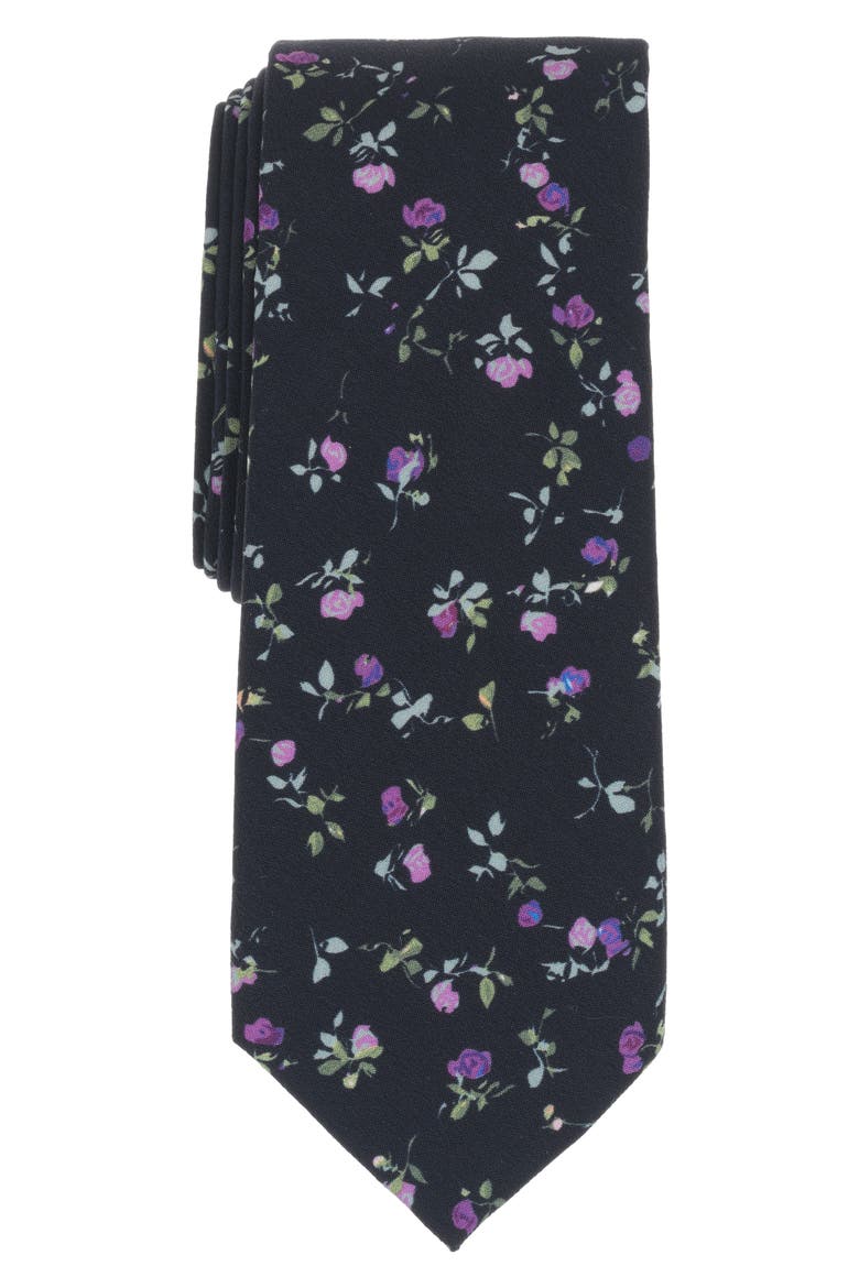 Noto Floral Tie, Main, color, PURPLE