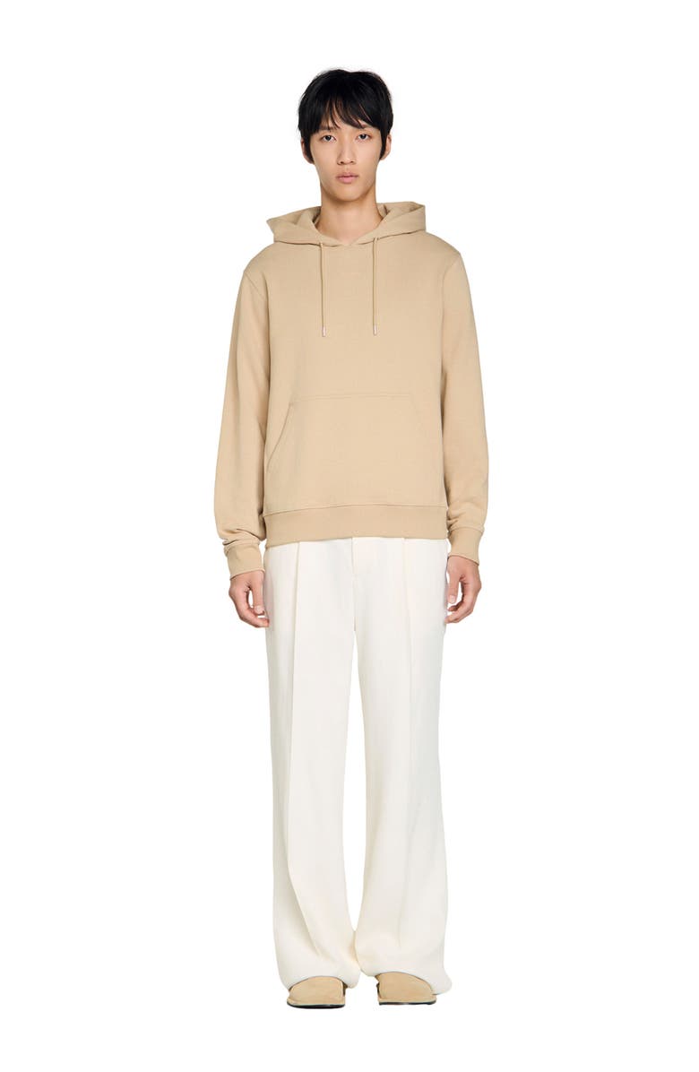 SANDRO Logo sweatshirt, Alternate, color, Beige
