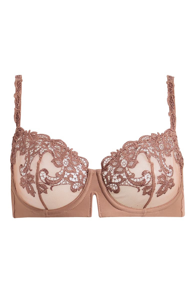 Saga Underwire Demi Bra, Main, color, TENDER BROWN