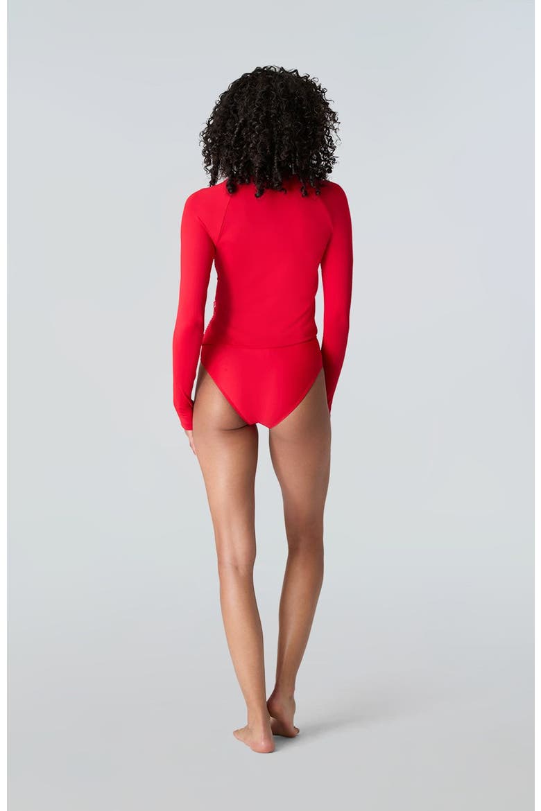 Belle Bikini Bottom, Alternate, color, Bright Red