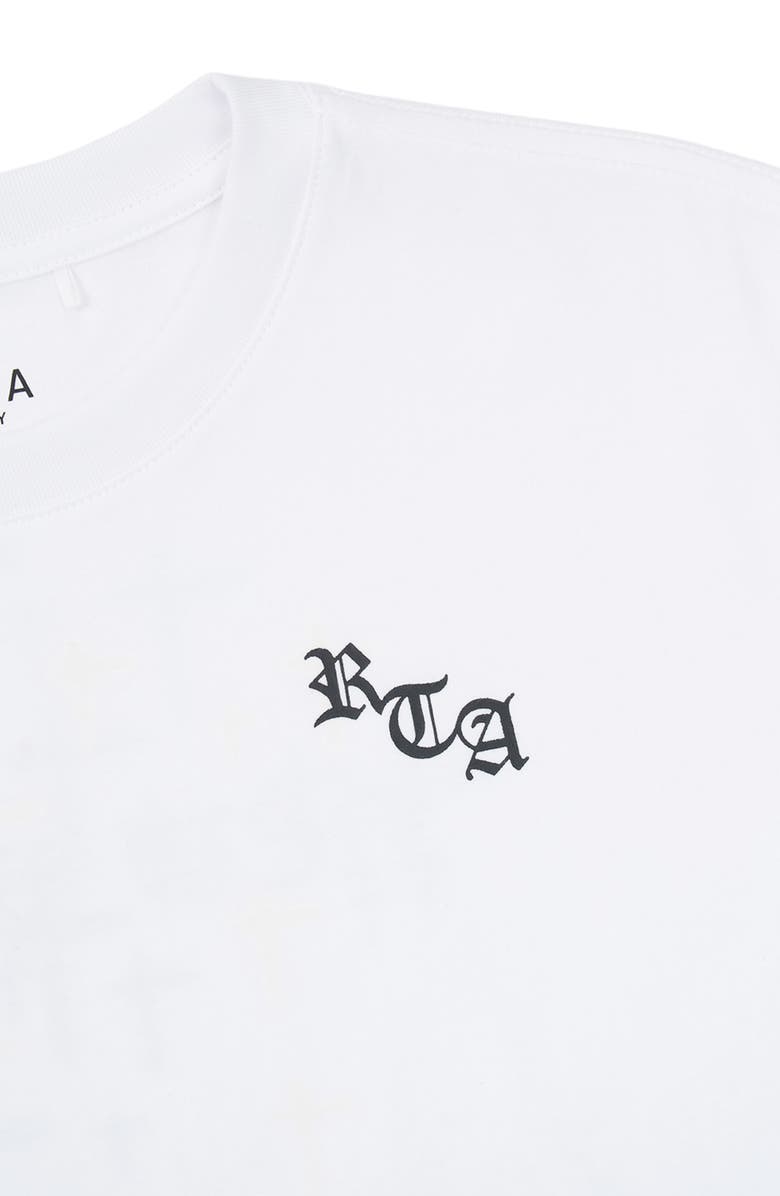 RtA Kids' Lawson Cotton Graphic T-Shirt, Alternate, color, White Old English Ny