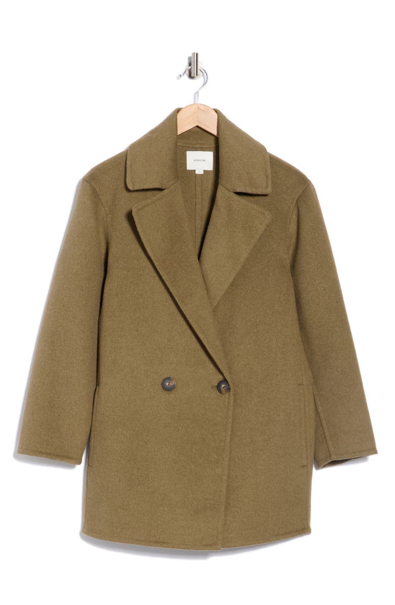Vince Wool Blend Car Coat, Alternate, color, Dark Artichoke