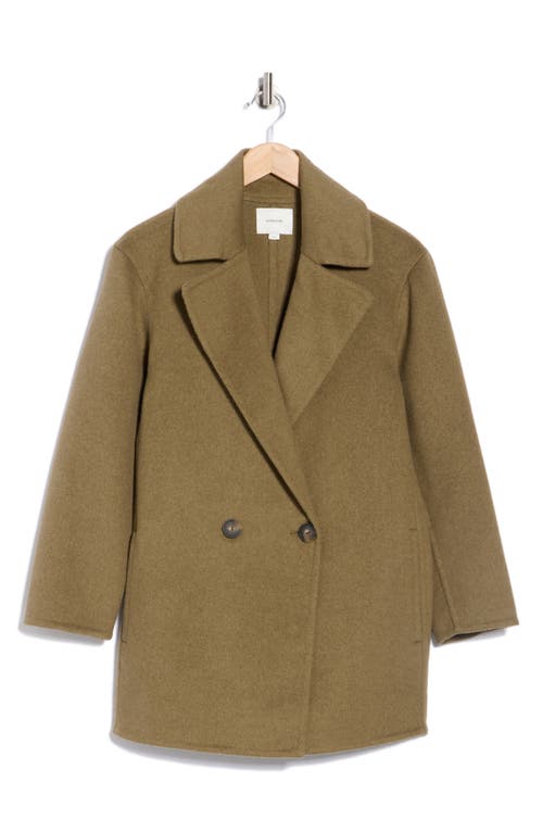 Vince Wool Blend Car Coat In Green