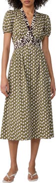 Diane von Furstenberg Erica Stretch Cotton Midi Dress