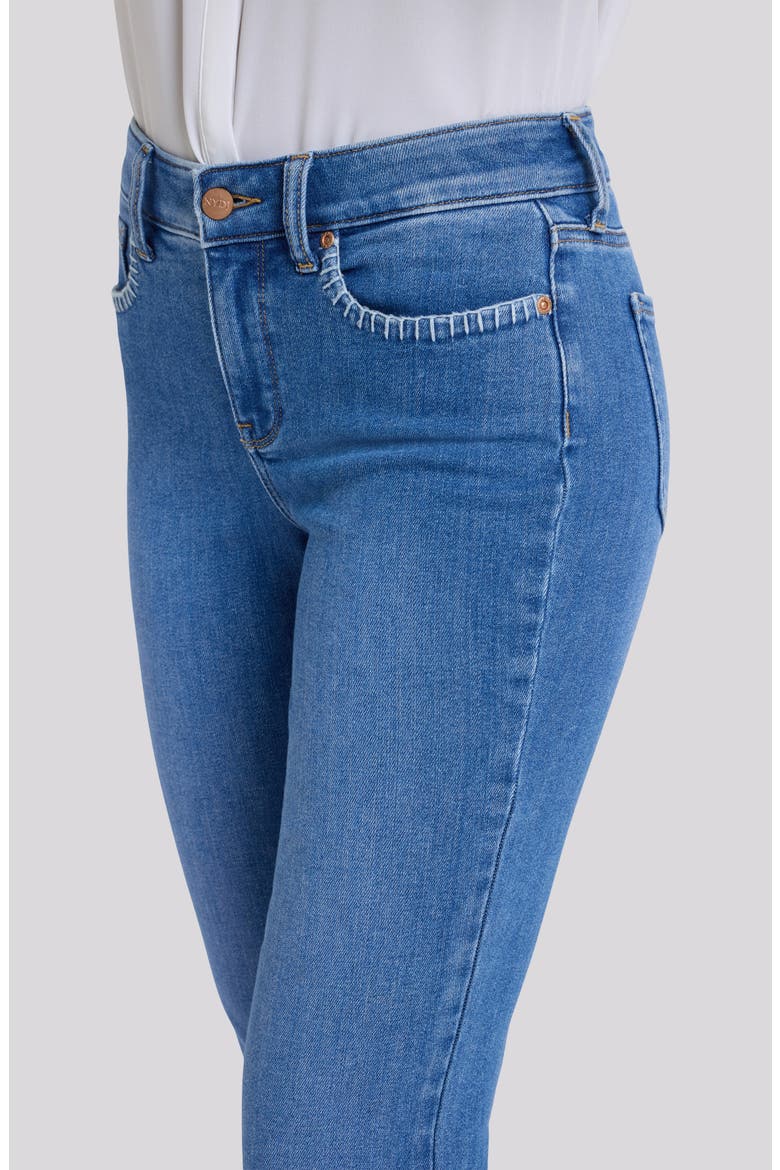 Marilyn Blanket Stitch Detail Ankle Jeans, Alternate, color, BLUE PARADISE