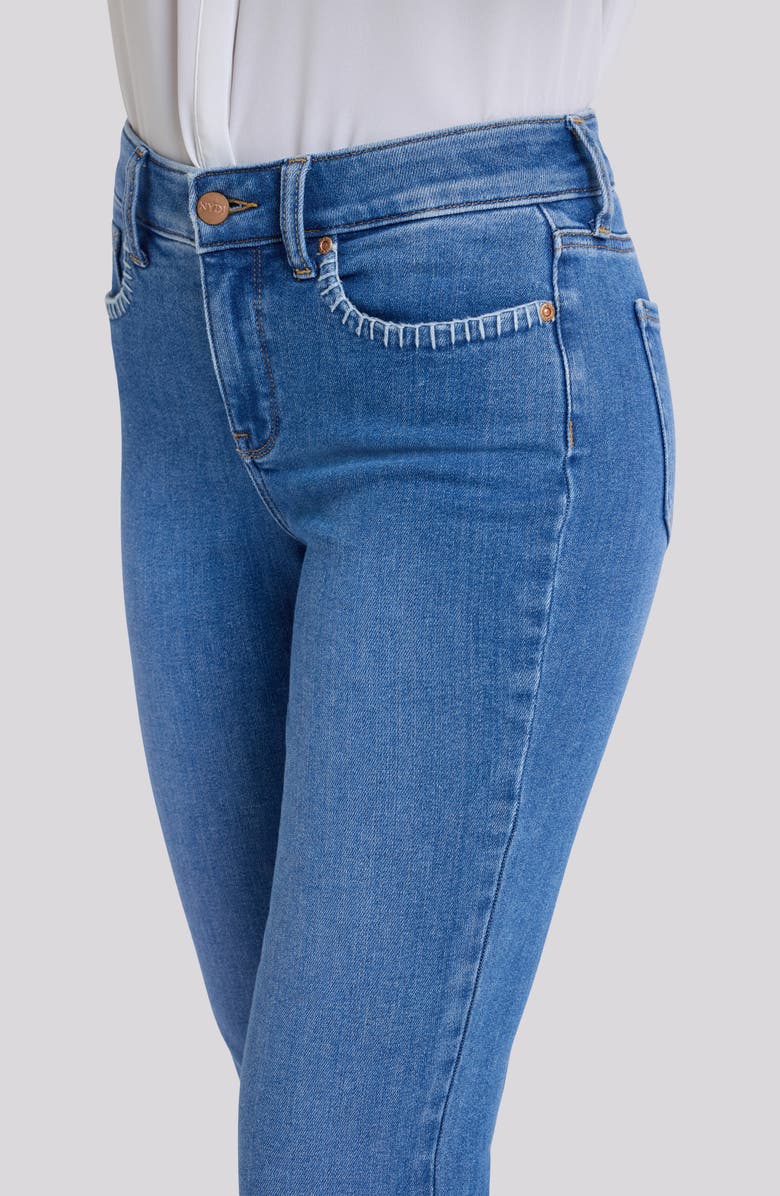 NYDJ Marilyn Blanket Stitch Detail Ankle Jeans, Alternate, color, Blue Paradise