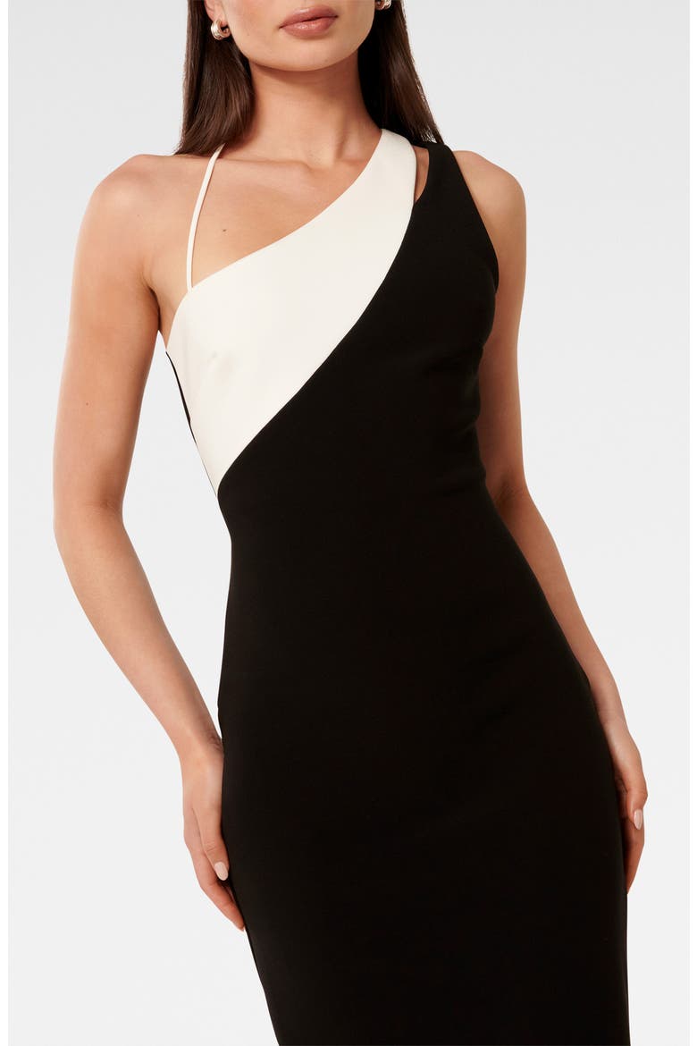 Toni Colorblock Sleeveless Midi Dress, Alternate, color, BLACK/ WHITE