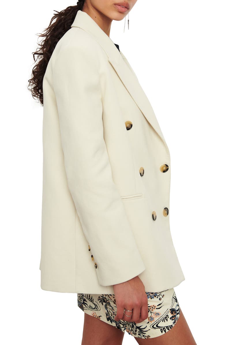 ba&sh Cesar Double Breasted Cotton Blazer, Alternate, color,