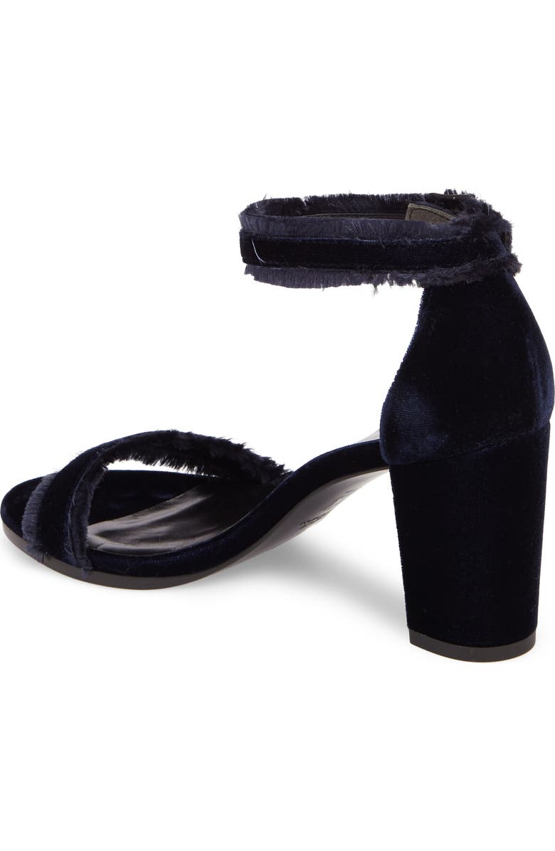 Stuart Weitzman Frayed Ankle Strap Sandal, Alternate, color,
