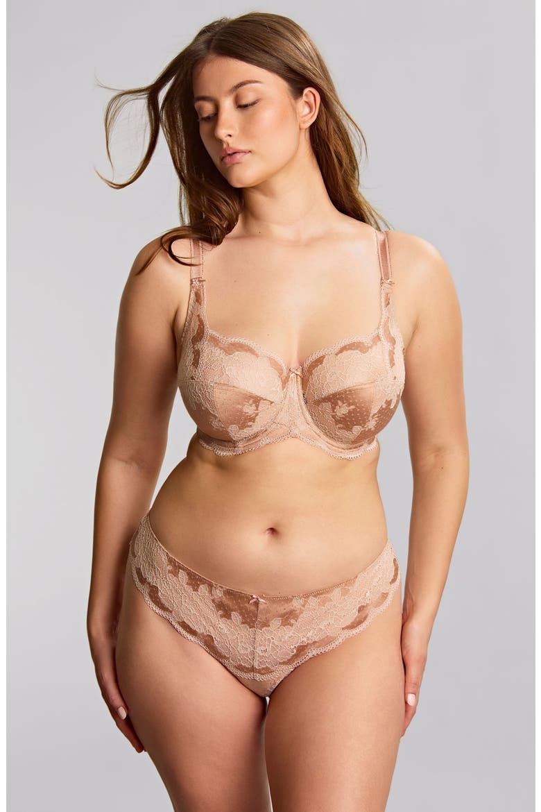 Clara Underwire Full Coverage Bra, Alternate, color, HONEY