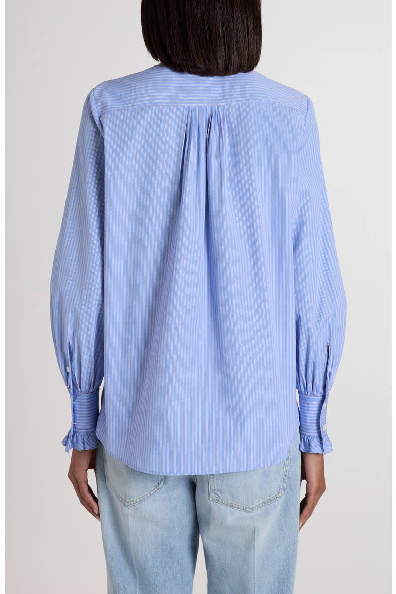 Classic Stripe Cotton Poplin Shirt, Alternate, color, LILAC/ WHITE