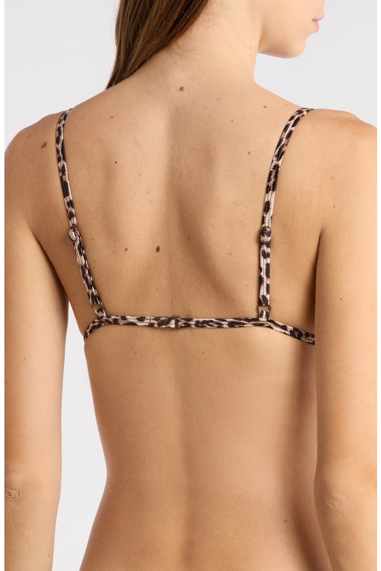 Perfect Fit Satin Triangle Bikini Top, Alternate, color, LUCKY LEOPARD001