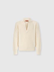 Missoni Long-sleeve Wool And Viscose Zig Zag Polo Shirt
