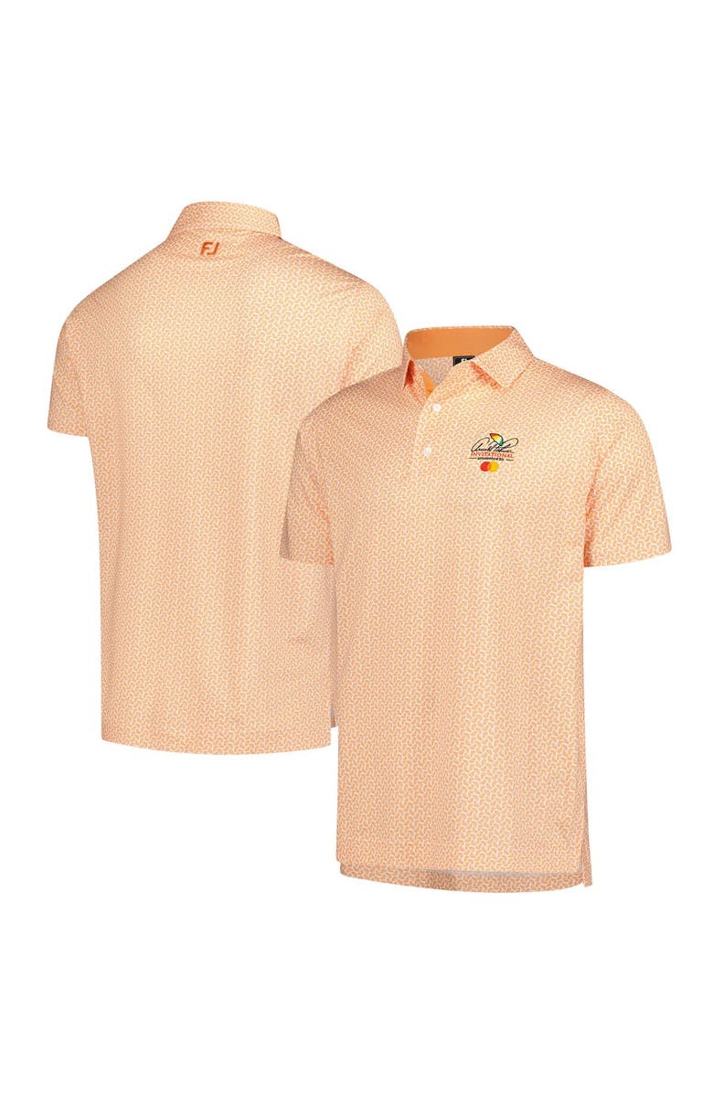 FOOTJOY Men's FootJoy  Orange Arnold Palmer Invitational Citrus Print Lisle Polo, Alternate, color, Orange