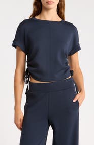 Z by Zella Whisper Knit Ruched T-Shirt