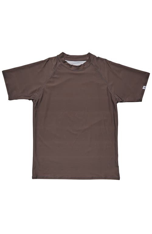 Snapper Rock Sustainable Short Sleeve Rash Top In Brown