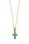 El Mar Gemstone Cross Pendant Necklace